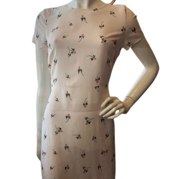 Free People Dresses & Skirts - Free People Red Rose Floral Mini White Dress EUC